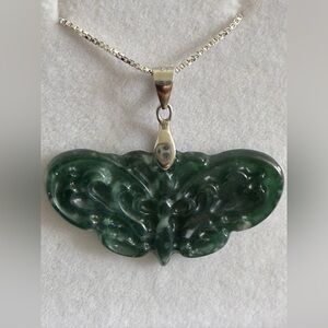 *New* Jadeite Jade Butterfly Pendant